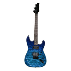 Ozici 39in Electric Guitar H-H Pickups Trans Blue suit for Heavier Rock