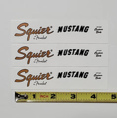Have one to sell? Sell one like this Sell something else  Share Squier by Fender Mustang Waterslide Guitar Neck Headstocks Decals (Set of 3)