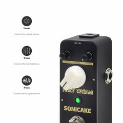 SONICAKE Fazy Cream True Bypass Vintage Fuzz Classic Guitar Effects Pedal