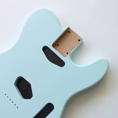 Ozici Blue Color Standard Route TL Guitar Body Made of Alder Wood In Nitro Satin Finish