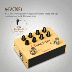 SONICAKE A Factory Acoustic Analog Preamp Digital Reverb XLR Guitar Effect Pedal