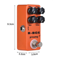 MOSKYAudio B-Box Electric Guitar Preamp Overdrive Effect Pedal True Bypass Metal