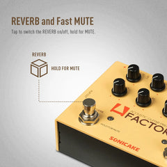 SONICAKE A Factory Acoustic Analog Preamp Digital Reverb XLR Guitar Effect Pedal