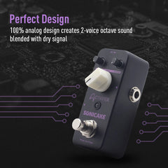 SONICAKE Octaver True Bypass Analog Classic Octave Guitar Bass Effects Pedal