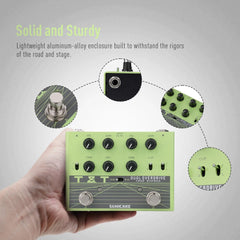 Sonicake T&T Dual Overdrive Pedal Classic Overdrive EQ True Bypass Effect Pedal