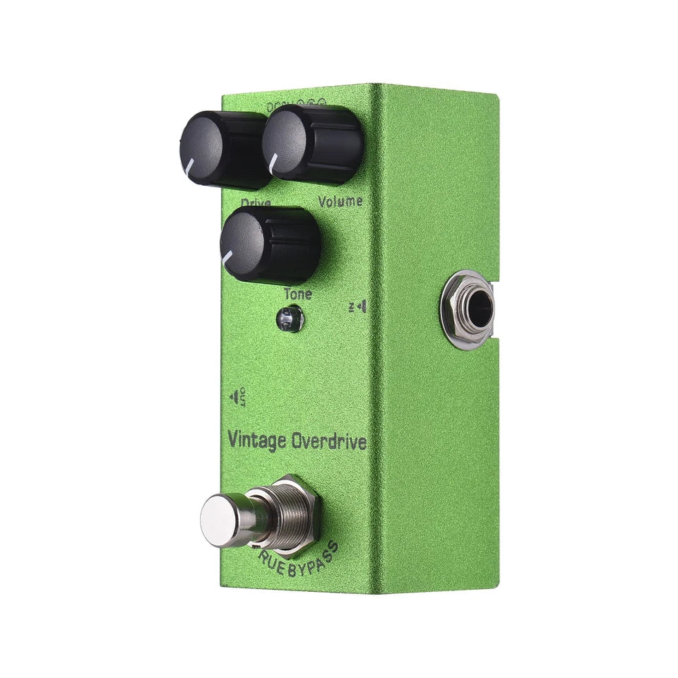 Guitar Vintage Overdrive Effects Pedal Drive/Volume/Tone Controls Knob DC