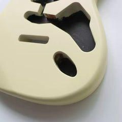 Ozici DIY Nitro Finished Alder ST Guitar Body in Light Yellow Color for SSS Electric Guitars