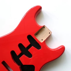 Ozici Alder Wood Sonic blue SSS ST Electric Guitar Body Nitro Matte Finished for DIY Custom Guitars - Red