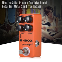 MOSKYAudio B-Box Electric Guitar Preamp Overdrive Effect Pedal True Bypass Metal