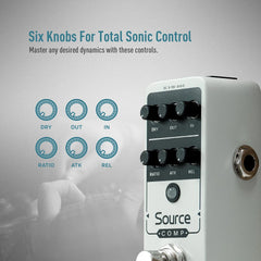 Sonicake Compressor Guitar Effects Pedal 100%-Analog Buffered-Bypass Source