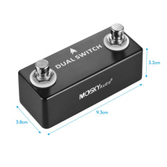 MOSKY Audio DUAL SWITCH Dual Footswitch Foot Switch Pedal Full Metal Shell