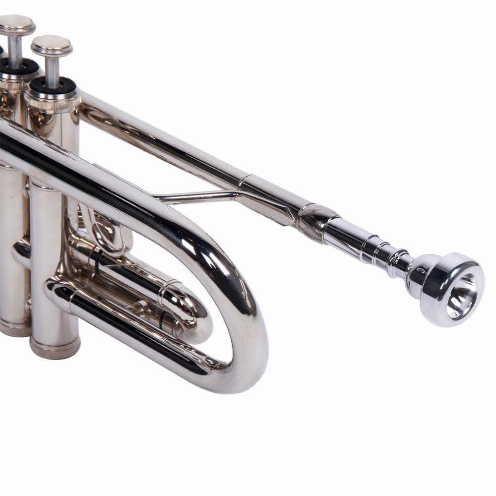Ozici Nickelplated Drop B Adjustable Trumpet Gloves Set Silver