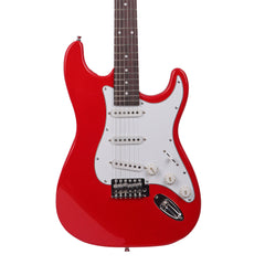 Ozici Rosewood Fingerboard Electric Guitar with Shoulder Strap / Guitar Bag - Red