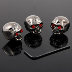 4 Skull Electric Guitar Metal Volume Knob Caps