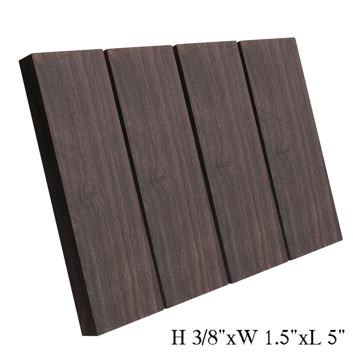 4pcs Ebony/ebony DIY musical instrument, handle wooden block 120 * 40 * 10mm（3/8"x1.5"x5"）