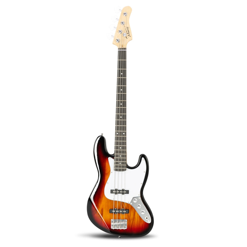 Glarry GJazz Electric Bass Guitar White pickguard - Sunset