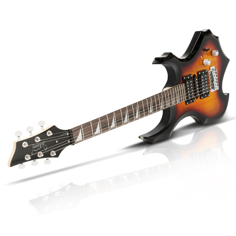 Glarry 36inch Burning Fire Style Electric Guitar - Sunset