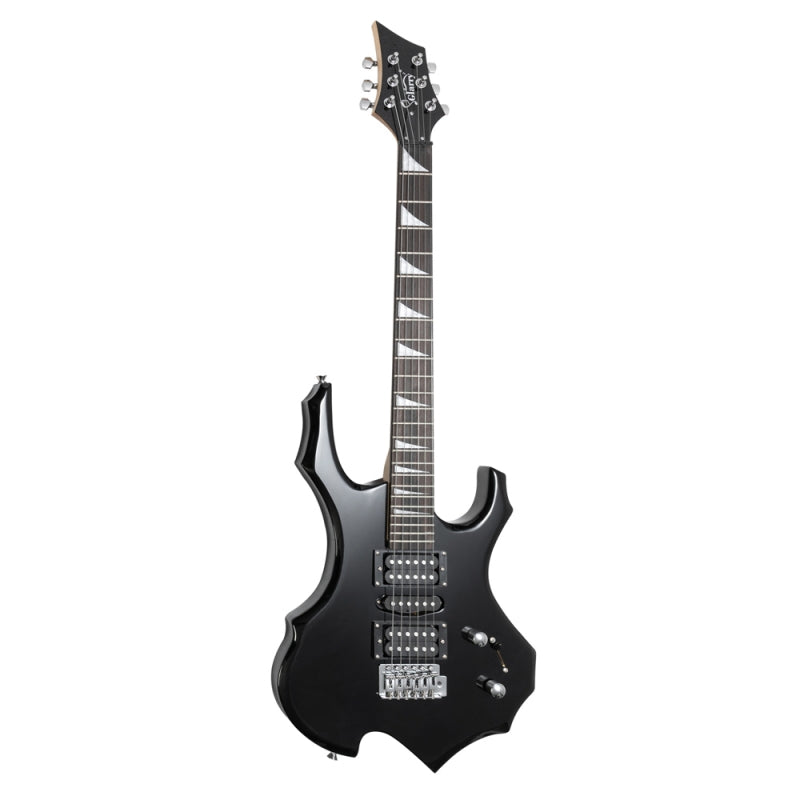 Glarry 36inch Burning Fire Style Electric Guitar - Black