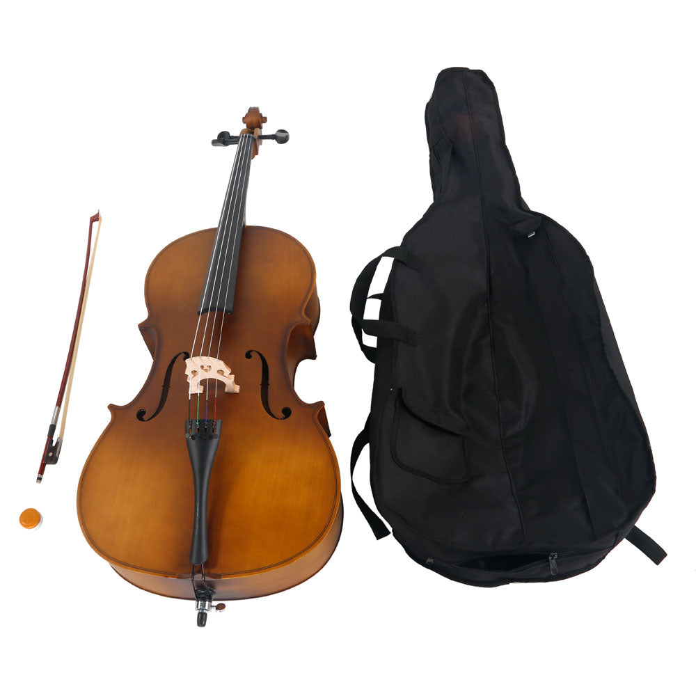 Ozici 4/4 Acoustic Cello Case Bow Rosin Wood
