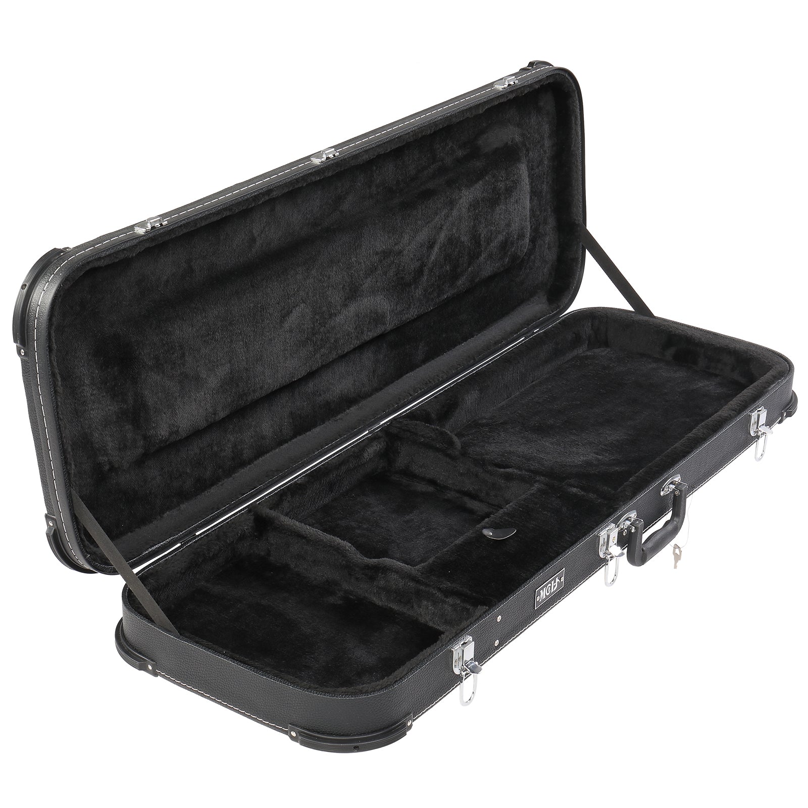 Ozici Electric Guitar Square Hard Case with Protective Sleeve Fits ST TL Burning fire 170 Style Electric Guitar
