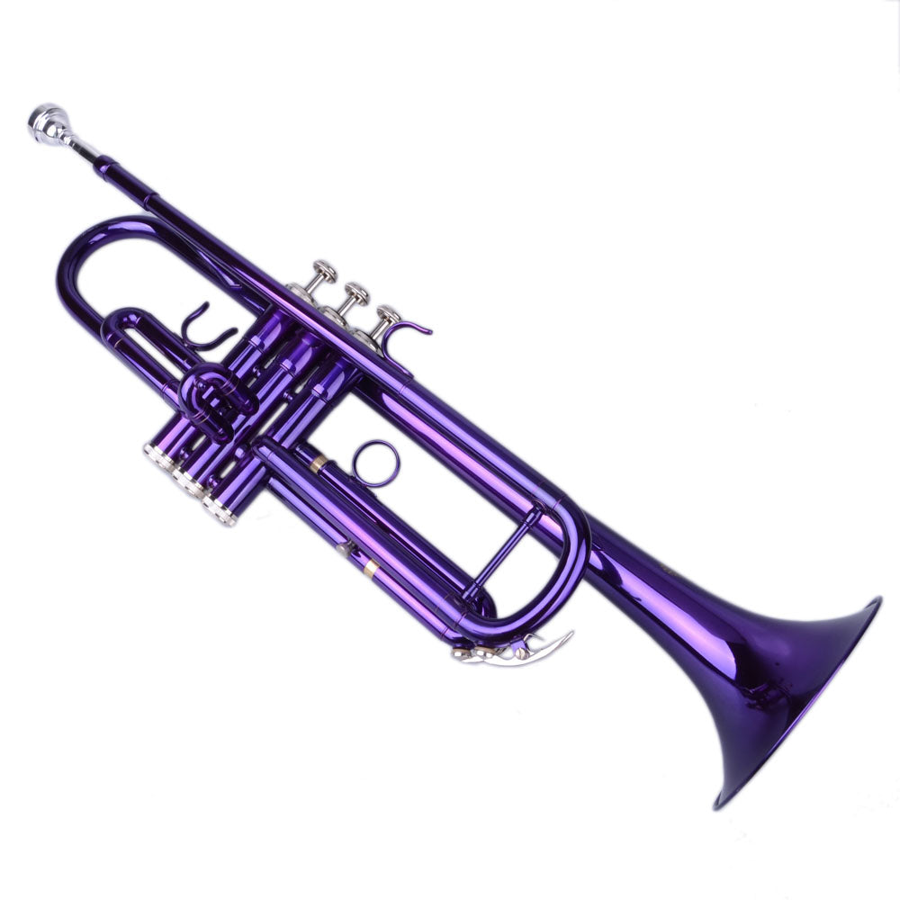 Ozici Brass B Flat Trumpet Violet
