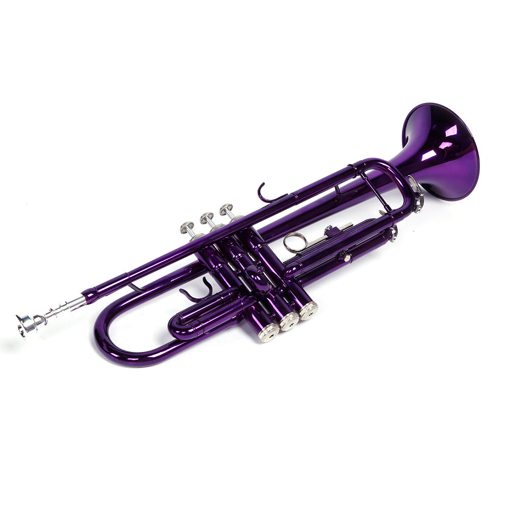 Ozici Brass B Flat Trumpet Violet