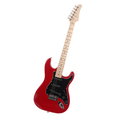 Ozici ST Stylish Electric Guitar with Black Pickguard Red
