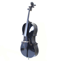4/4 Wood Cello Bag Bow Rosin Bridge Black