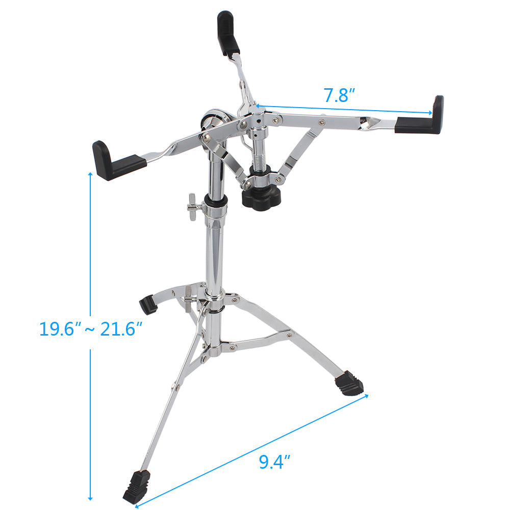 Ozici Chrome Plated Dumb Snare Drum Stand Tripod Silver