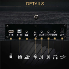 Ozici 61 Key Piano Semi-Weighted Standard Keyboards Digital Piano with Furniture Stand，MIDI Bluetooth, Headphone，for Piano Lover Black color