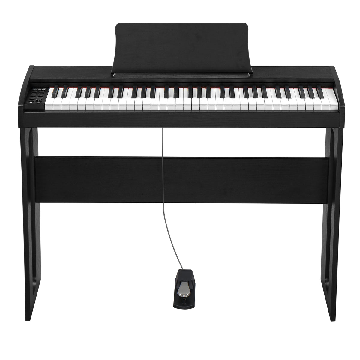 Ozici 61 Key Piano Semi-Weighted Standard Keyboards Digital Piano with Furniture Stand，MIDI Bluetooth, Headphone，for Piano Lover Black color