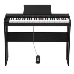 Ozici 61 Key Piano Semi-Weighted Standard Keyboards Digital Piano with Furniture Stand，MIDI Bluetooth, Headphone，for Piano Lover Black color