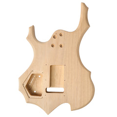Ukscs 6 String Flame Shaped Style Electric Guitar Kits with Mahogany Body, Maple Neck and Accessories