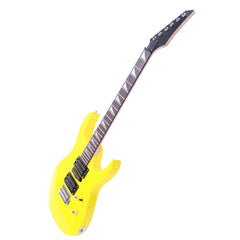 Ukscs Novice Entry Level 170 Electric Guitar HSH Pickup   Bag   Strap   Paddle   Rocker   Cable   Wrench Tool Yellow