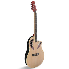 Ozici 41 inch Cutawary Round Back Acoustic Guitar Spruce Top Grape Hole Burlywood