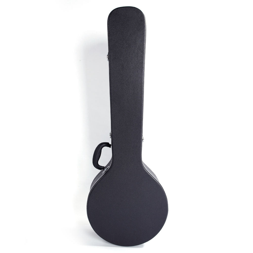 5-String 6-String Microgroove Pattern Leather Wood Banjos Case Black