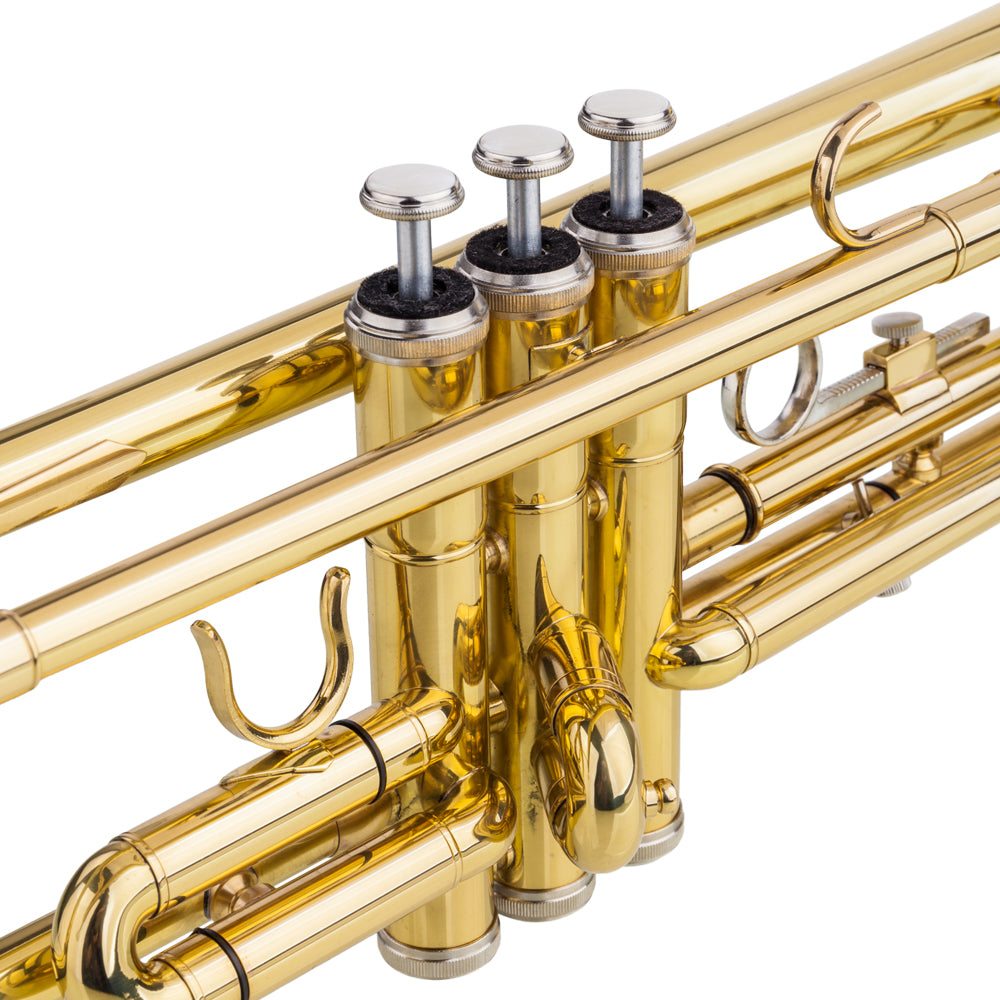 Ozici Drop B Tone Adjustable Trumpet Gloves Set Plaint Golden