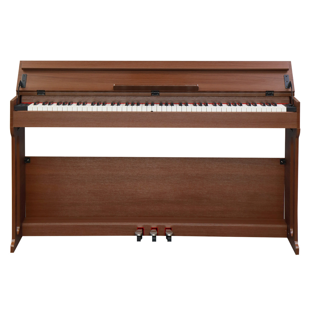 Ozici GDP-107 88 Key Standard Full Weighted Keyboards Digital Piano with Furniture Stand, Audio and MIDI Bluetooth, Triple Pedals, Headphone，for Black Walnut
