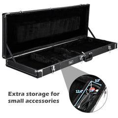 Ozici High Grade Electric Guitar Square Hard Case Flat Black