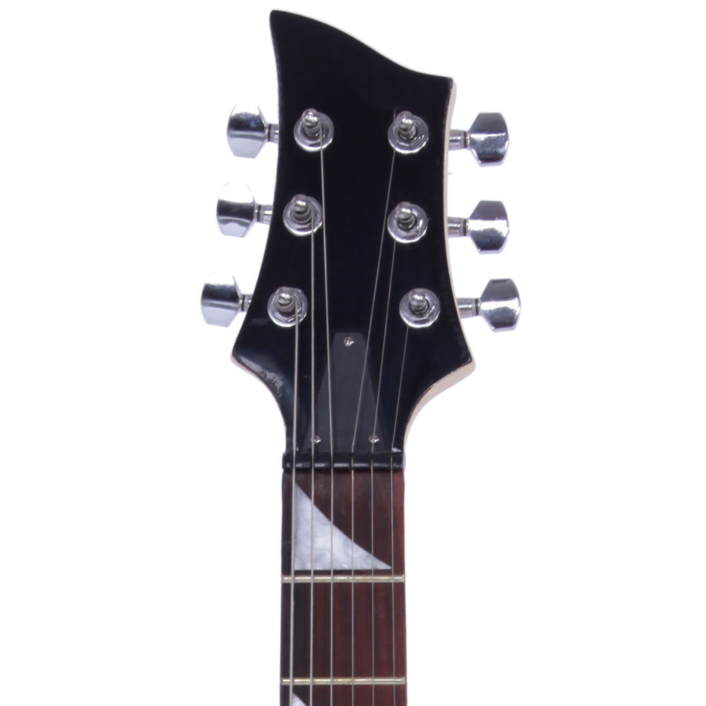 Ozici Novice Flame Shaped Electric Guitar HSH Pickup Bag Strap Paddle Rocker Cable Wrench Tool - Red