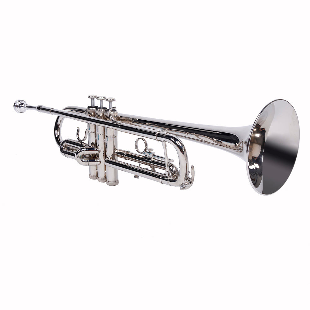 Ozici Nickelplated Drop B Adjustable Trumpet Gloves Set Silver