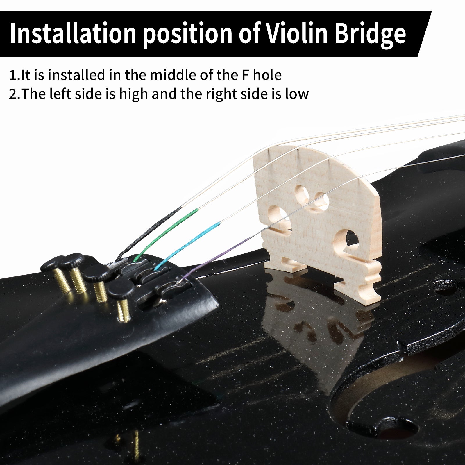 Ozici Full Size 4/4 Violin Set for Adults Beginners Students with Hard Case,Violin Bow,Shoulder Rest,Rosin,Extra Strings and Sordine