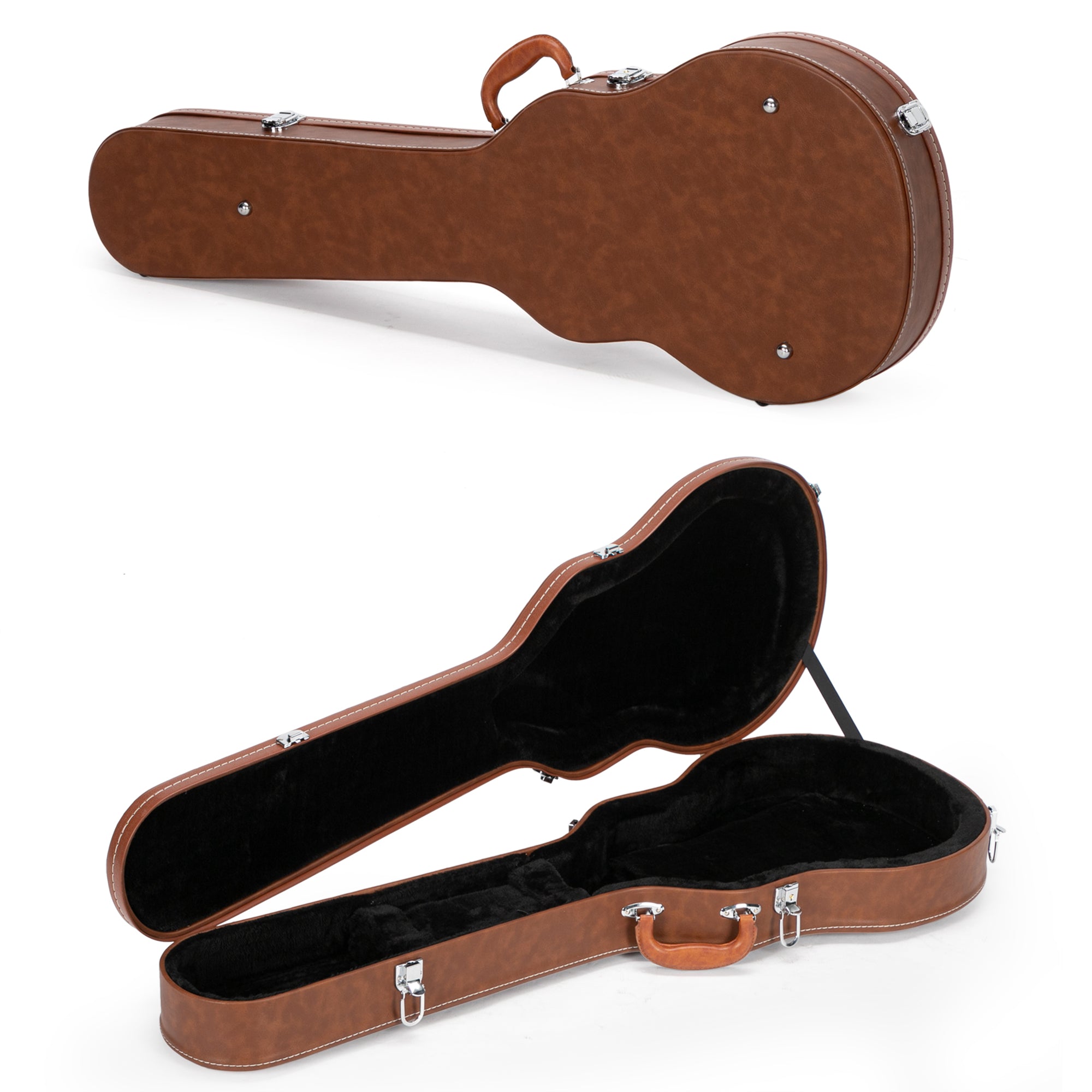 Ozici Hard-Shell Electric Guitar Case for GLP Style Electric Guitar Bulge Surface - Brown