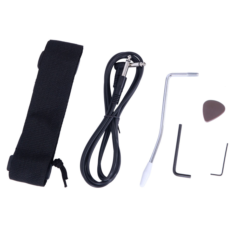 Ozici Novice Entry Level 170 Electric Guitar HSH Pickup Bag Strap Paddle Rocker Cable Wrench Tool - Yellow