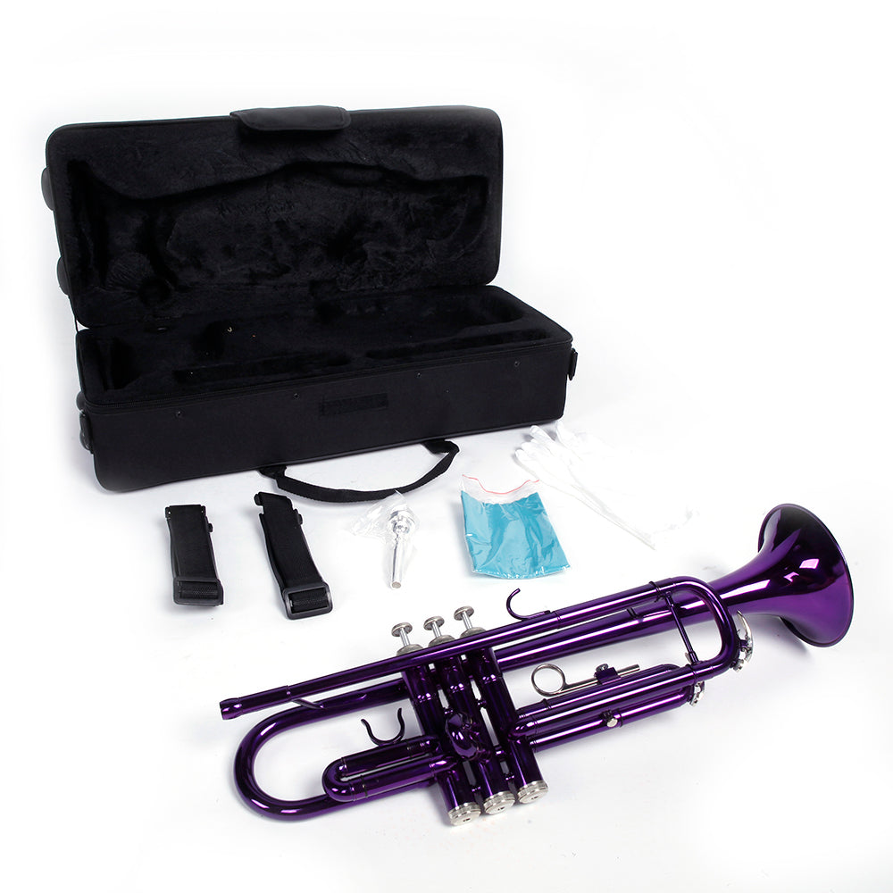 Ozici Brass B Flat Trumpet Violet