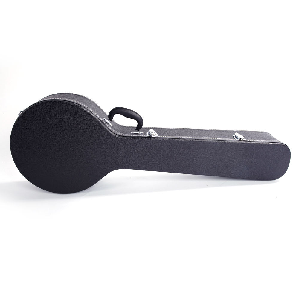 Ozici 5-String 6-String Microgroove Pattern Leather Wood Banjos Case - Black