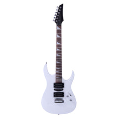 Ozici Novice Entry Level 170 Electric Guitar HSH Pickup Bag Strap Paddle Rocker Cable Wrench Tool - White