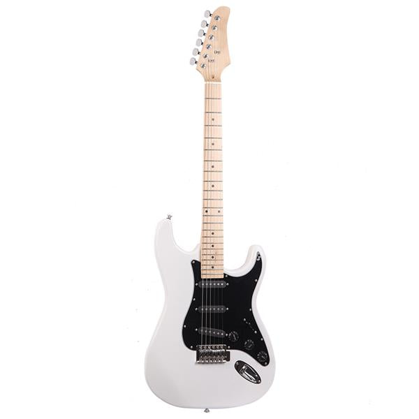Ozici ST Stylish Electric Guitar with Black Pickguard White