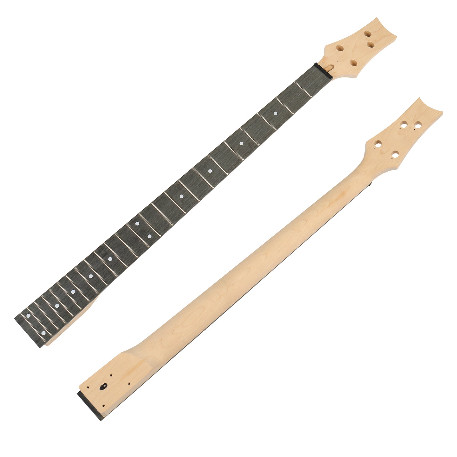 Ozici DIY 4 String IB Style Electric Bass Guitar Kits with Mahogany Body, Maple Neck and Accessories