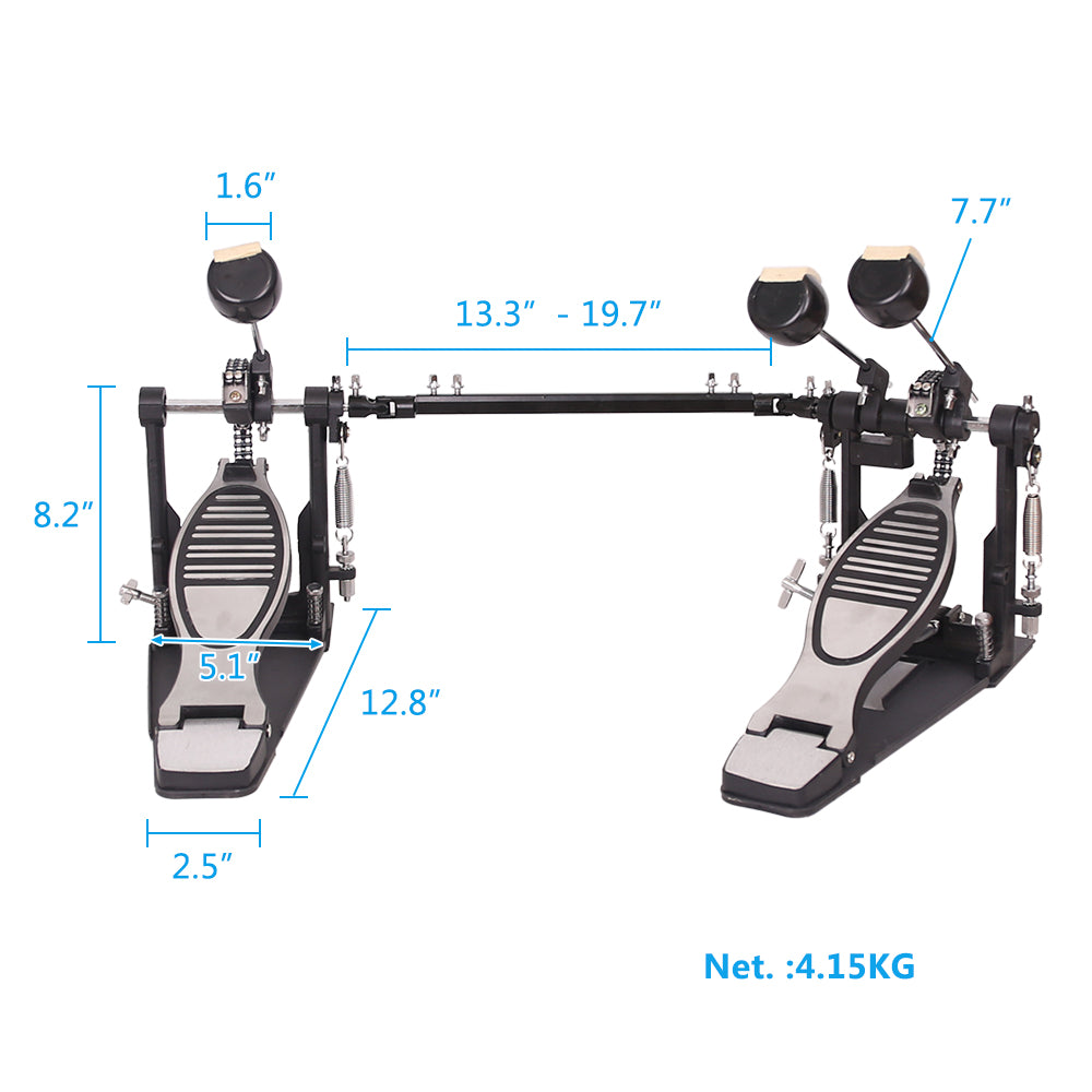 Ozici Double Kick Drum Pedal Professional Double Bass Drum Pedal